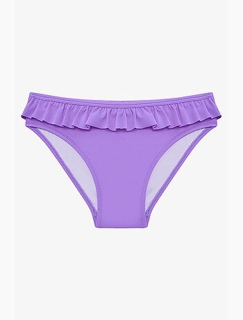 Conjunto de biquíni triangular com folhos butterfly para menina penti