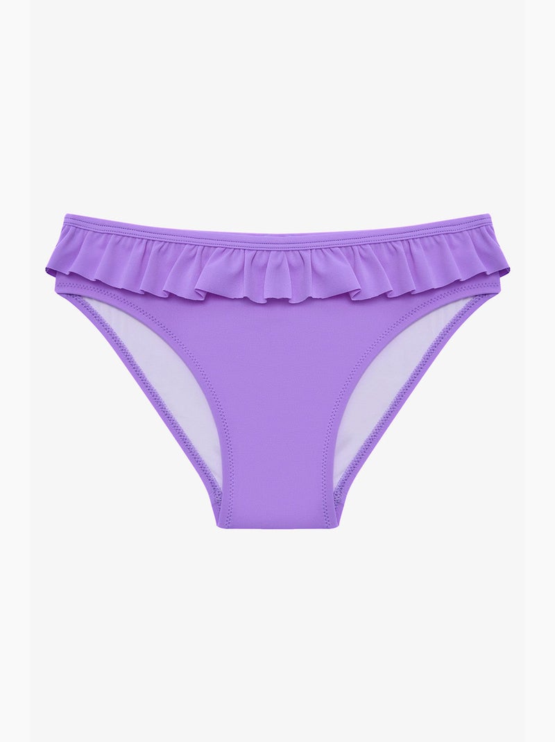 Conjunto de biquíni triangular com folhos butterfly para menina penti Lavanda - Kiabi