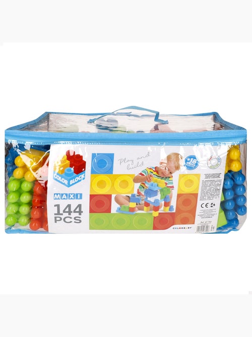 Conjunto de blocos de construção 144 peças maxi color block - Kiabi