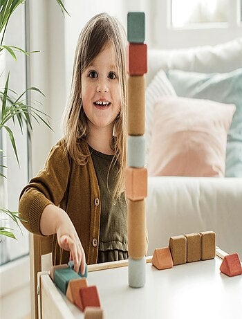 Conjunto de blocos de construção de cortiça - 20 peças