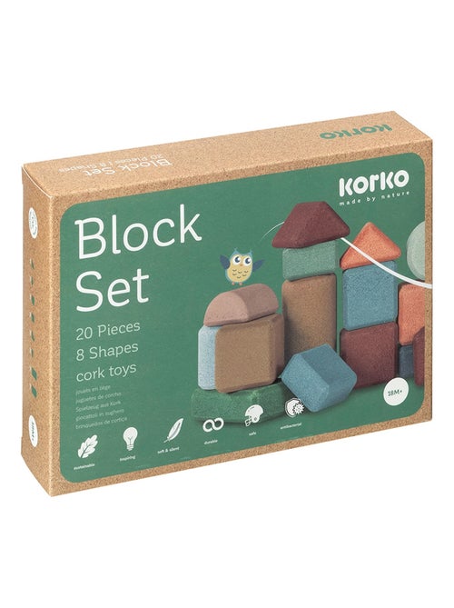 Conjunto de blocos de construção de cortiça - 20 peças - Kiabi Conjunto de blocos de construção de cortiça - 20 peças - Kiabi