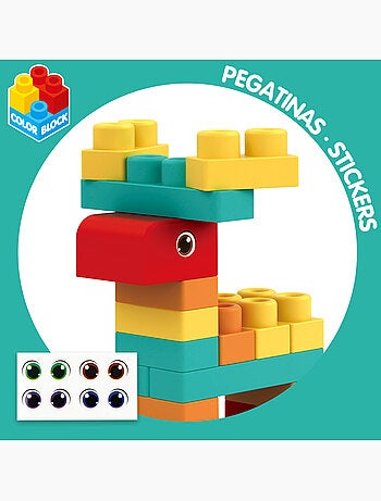 Conjunto de blocos de construção flexi de 52 peças color block