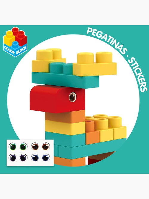Conjunto de blocos de construção flexi de 52 peças color block - Kiabi