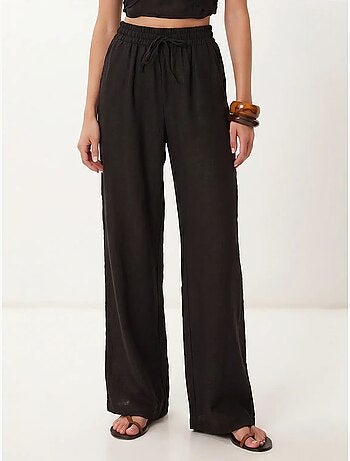 Conjunto de blusa halter e calças de perna larga istanbul