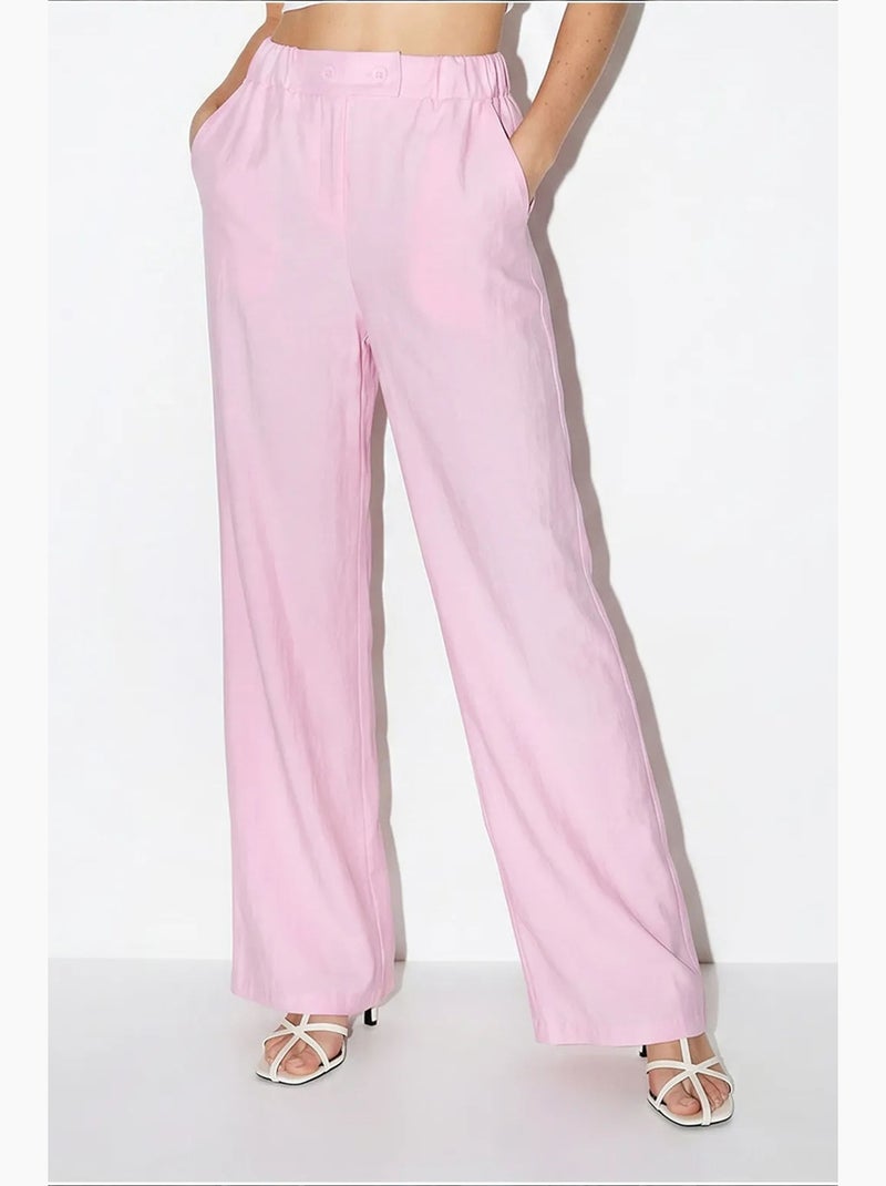 Conjunto de blusa sem mangas com cinto e calças de perna larga lucci Rosa - Kiabi