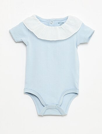 Conjunto de bodies com gola Claudine - 2 peças