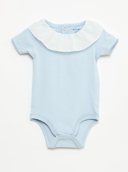 Conjunto de bodies com gola Claudine - 2 peças - Kiabi
