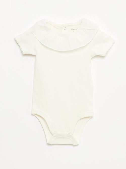 Conjunto de bodies com gola Claudine - 2 peças - Kiabi