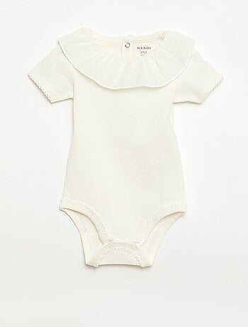 Conjunto de bodies com gola Claudine - 2 peças