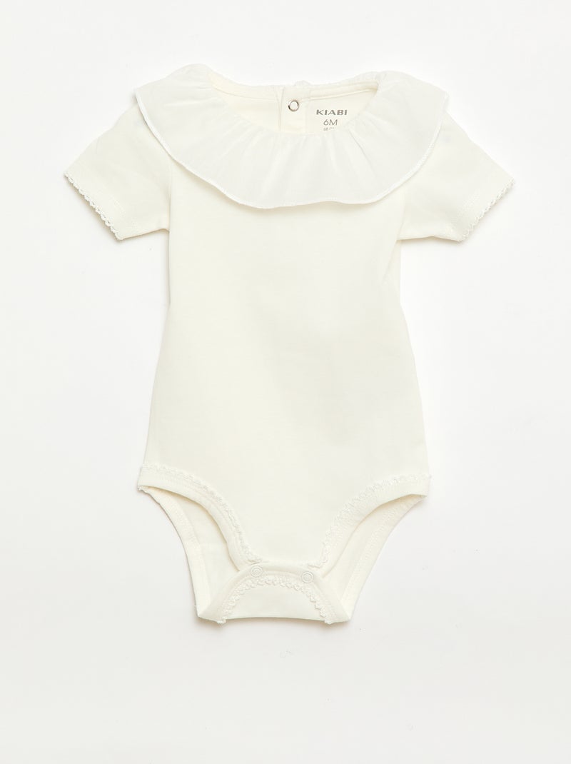 Conjunto de bodies com gola Claudine - 2 peças Rosa - Kiabi