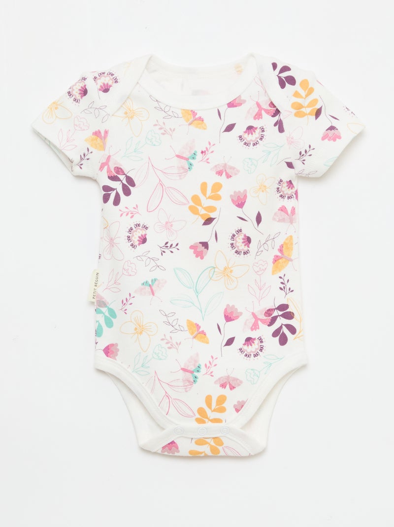 Conjunto de bodies de manga curta Violeta - Kiabi