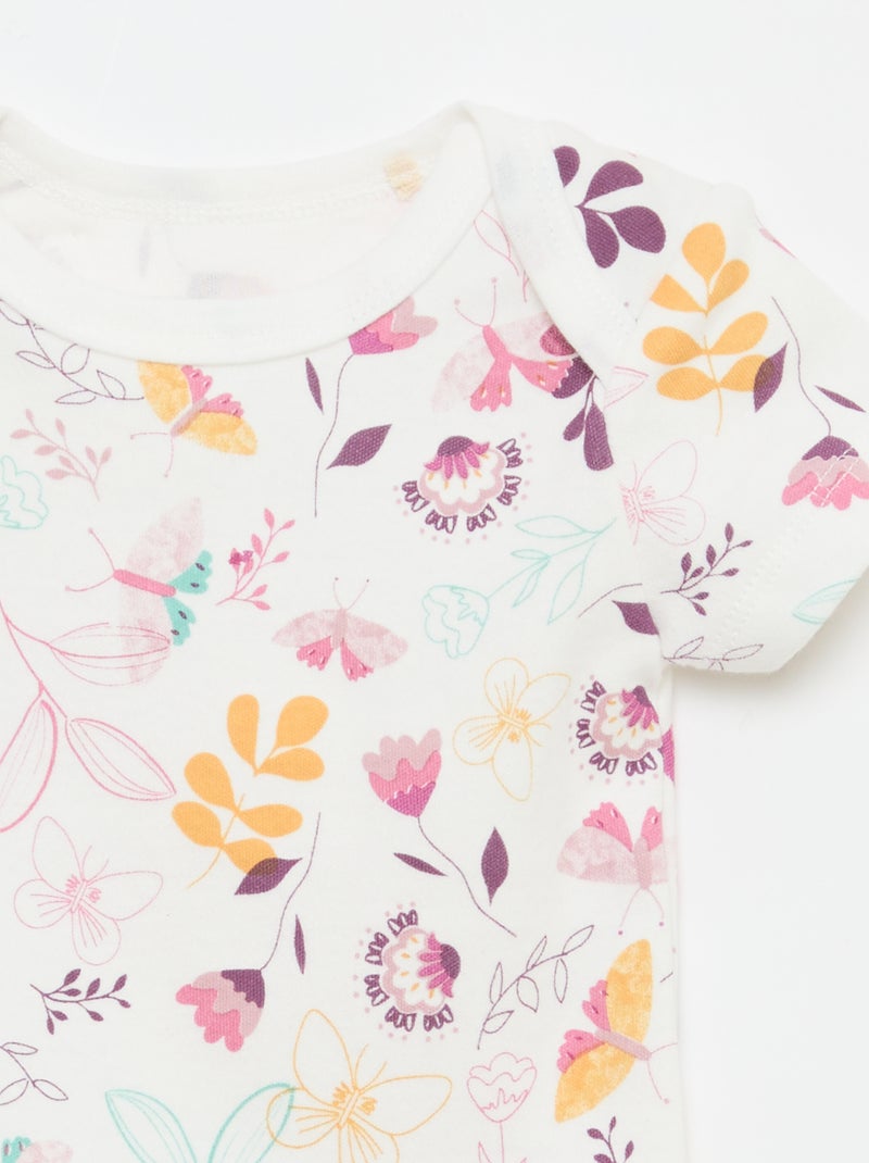 Conjunto de bodies de manga curta Violeta - Kiabi