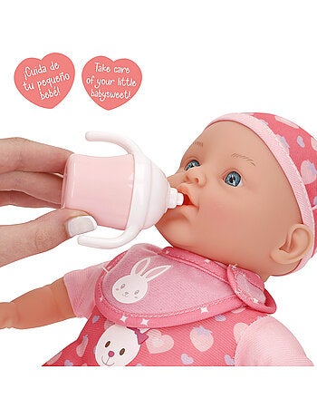 Conjunto de boneca menina de 41 cm e bebê de 32 cm com acessórios colorbaby's