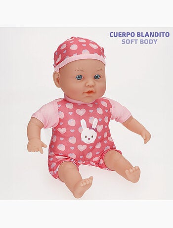 Conjunto de boneca menina de 41 cm e bebê de 32 cm com acessórios colorbaby's