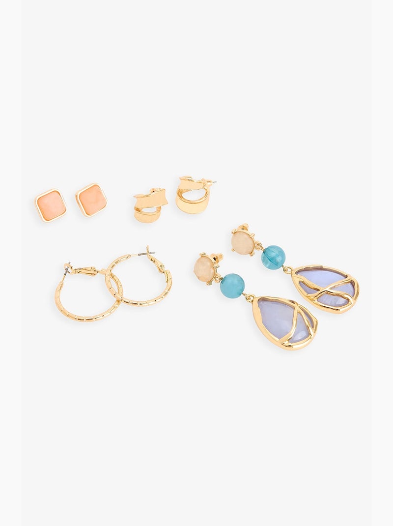 Conjunto de brincos alba penti Greige - Kiabi
