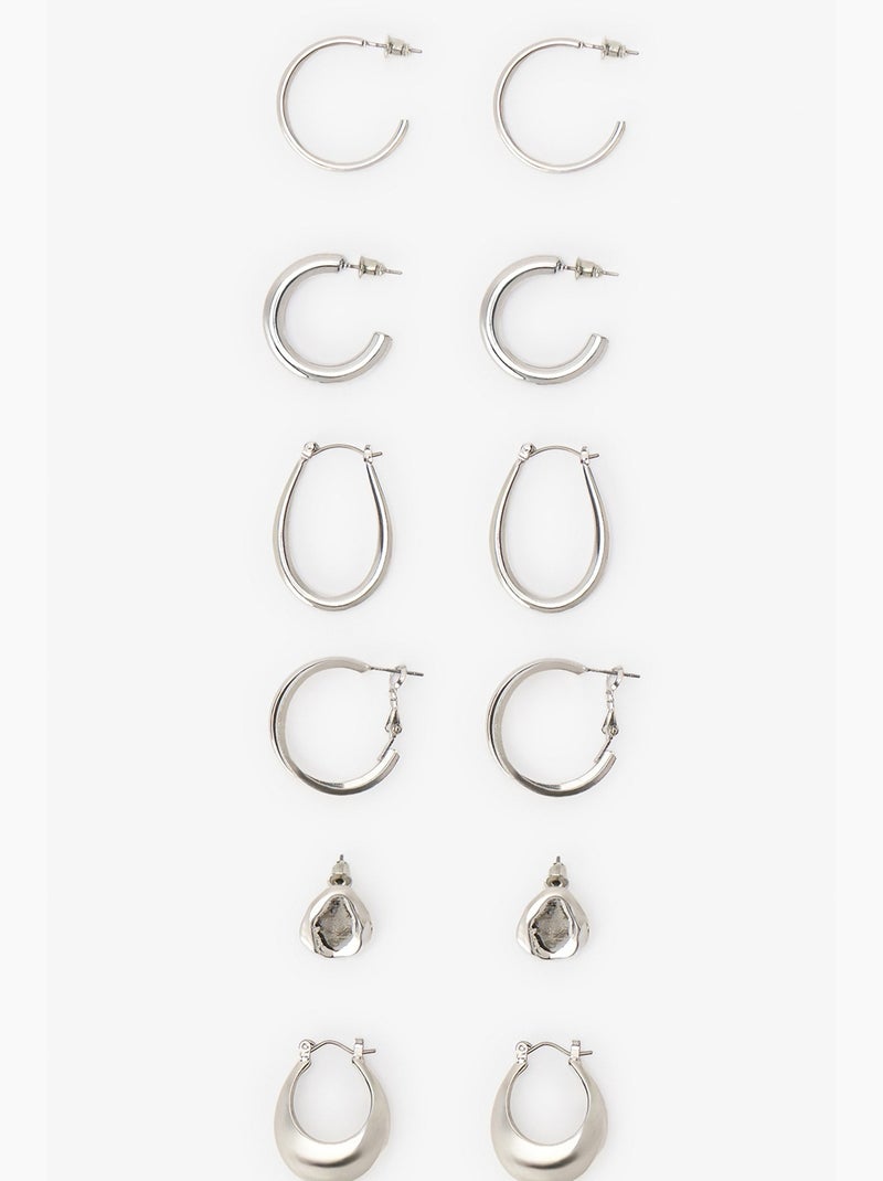 Conjunto de brincos gloria penti Prata - Kiabi