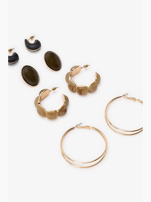 Conjunto de brincos nicole penti - Kiabi