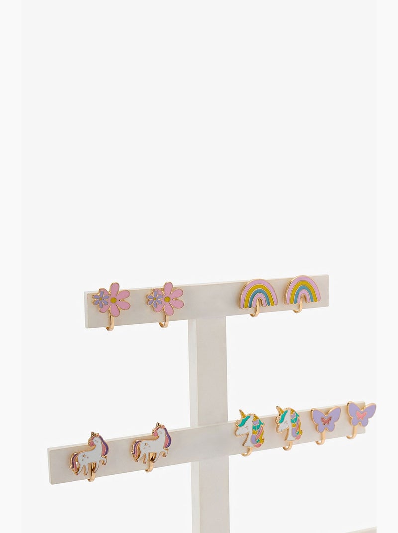 Conjunto de brincos unicorn para menina penti Rosa - Kiabi