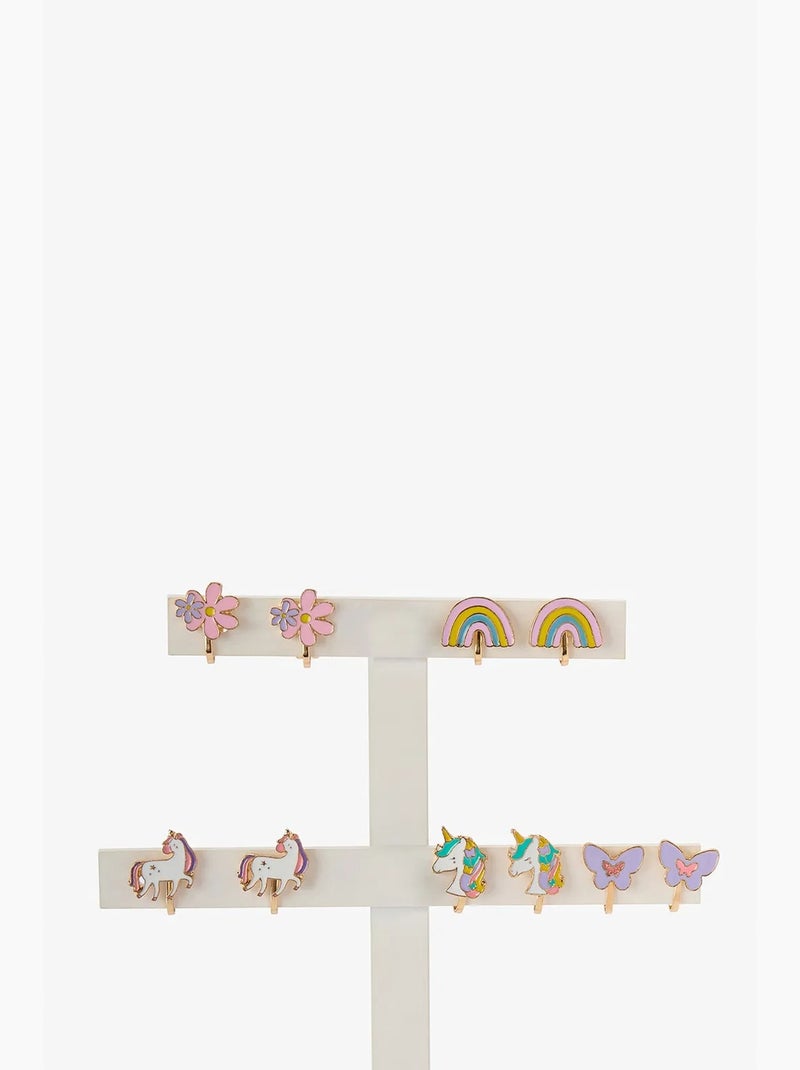 Conjunto de brincos unicorn para menina penti Rosa - Kiabi