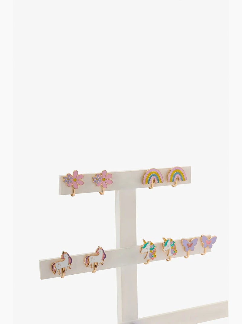 Conjunto de brincos unicorn para menina penti Rosa - Kiabi