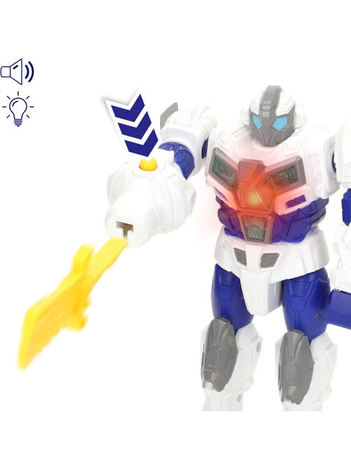 Conjunto de brinquedos robô vs. Dinossauro com sortimento de luz e som warrior tech - Kiabi Conjunto de brinquedos robô vs. Dinossauro com sortimento de luz e som warrior tech - Kiabi