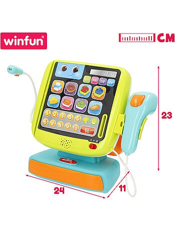 Conjunto de caixa registradora winfun 4 idiomas com luz e som