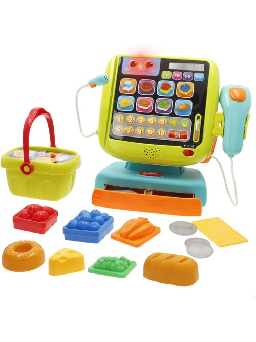 Conjunto de caixa registradora winfun 4 idiomas com luz e som - Kiabi