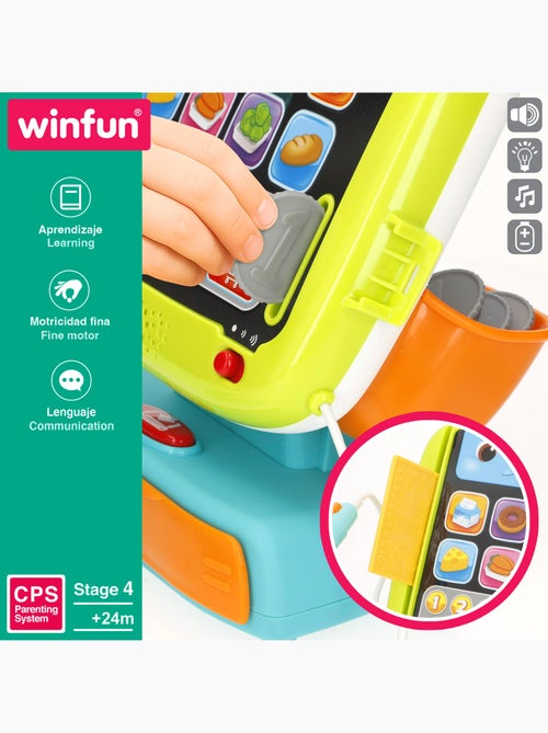 Conjunto de caixa registradora winfun 4 idiomas com luz e som - Kiabi