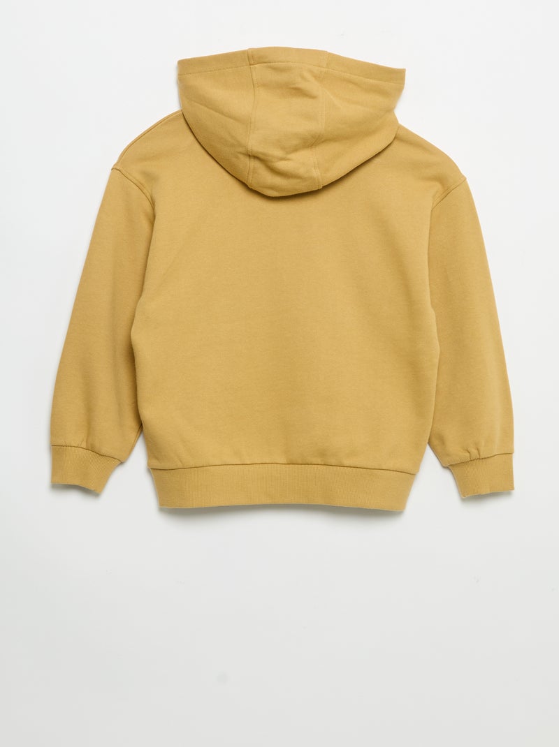Conjunto de calças de jogging e sweat com capuz e fecho - 2 peças Amarelo - Kiabi