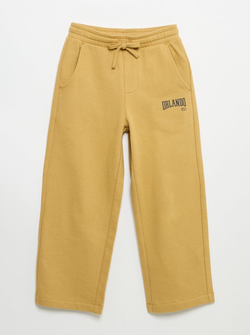 Conjunto de calças de jogging e sweat com capuz e fecho - 2 peças Amarelo - Kiabi