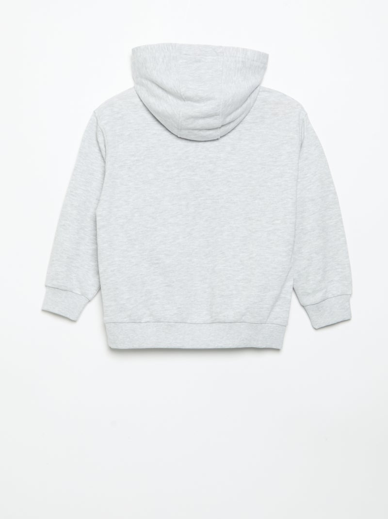 Conjunto de calças de jogging e sweat com capuz e fecho - 2 peças Cinza - Kiabi
