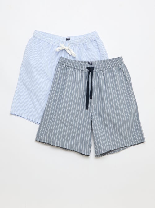 Conjunto de calções de noite com bolsos - 2 peças - Kiabi