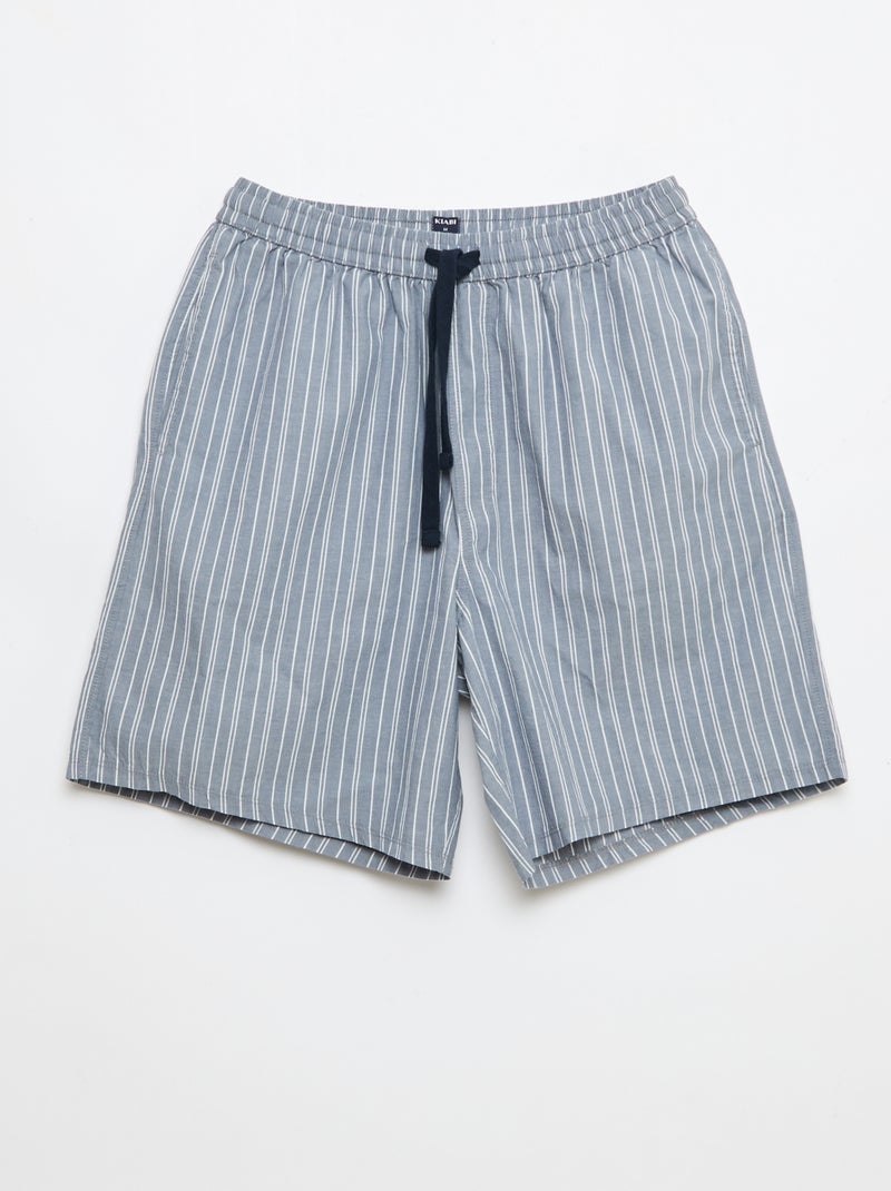 Conjunto de calções de noite com bolsos - 2 peças Cinza - Kiabi