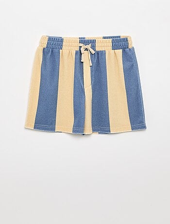 Conjunto de calções e T-shirt em malha felpuda