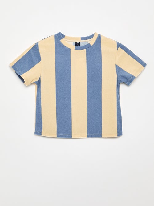 Conjunto de calções e T-shirt em malha felpuda - Kiabi