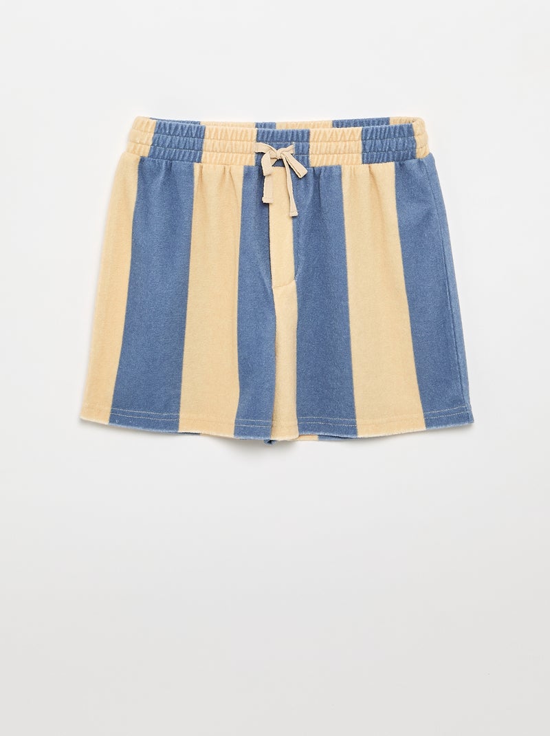 Conjunto de calções e T-shirt em malha felpuda Azul - Kiabi