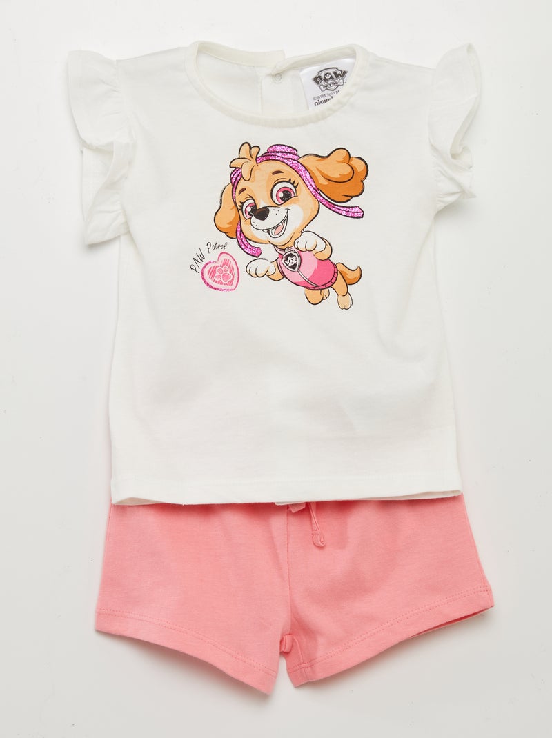 Conjunto de calções e t-shirt 'Patrulha Pata' ROSA - Kiabi