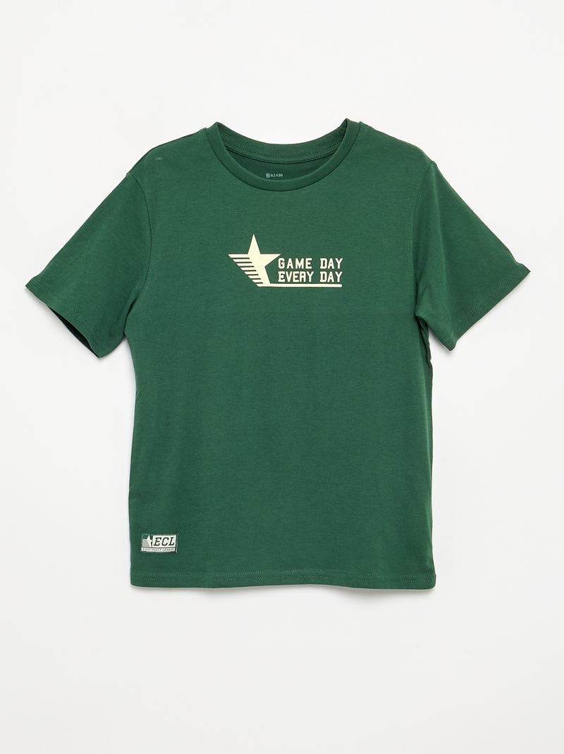 Conjunto de calções + t-shirt - 2 peças Verde - Kiabi