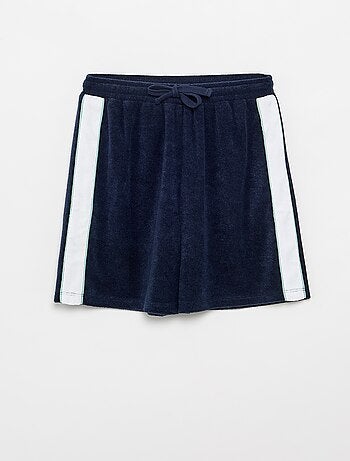Conjunto de calções + T-shirt com faixas contrastantes