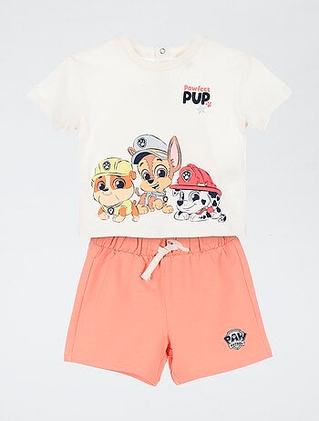 Conjunto de calções + t-shirt 'Patrulha Pata' - 2 peças