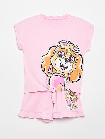 Conjunto calções + T-shirt 'Patrulha Pata'