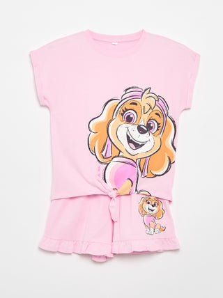 Conjunto de calções + T-shirt 'Patrulha Pata'