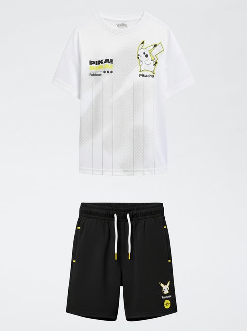 Conjunto de calções + t-shirt 'Pokémon' 'Pikachu' - 2 peças - Kiabi