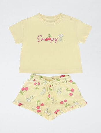 Conjunto de calções + T-shirt 'Snoopy'