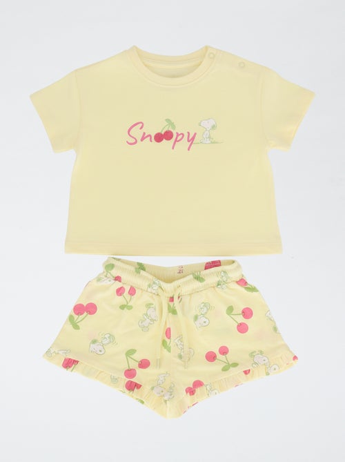 Conjunto de calções + T-shirt 'Snoopy' - Kiabi