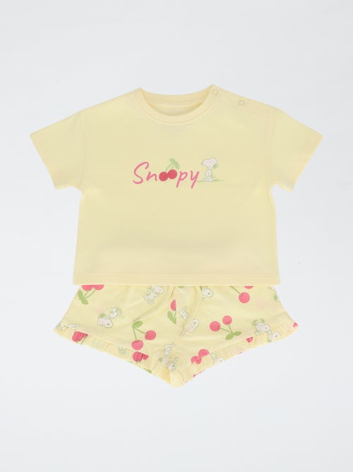 Conjunto de calções + T-shirt 'Snoopy' - Kiabi