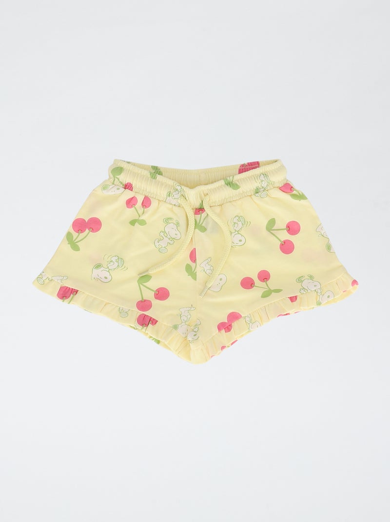Conjunto de calções + T-shirt 'Snoopy' Amarelo - Kiabi
