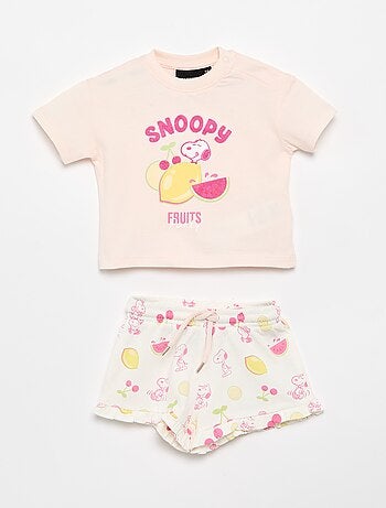 Conjunto de calções + T-shirt 'Snoopy'