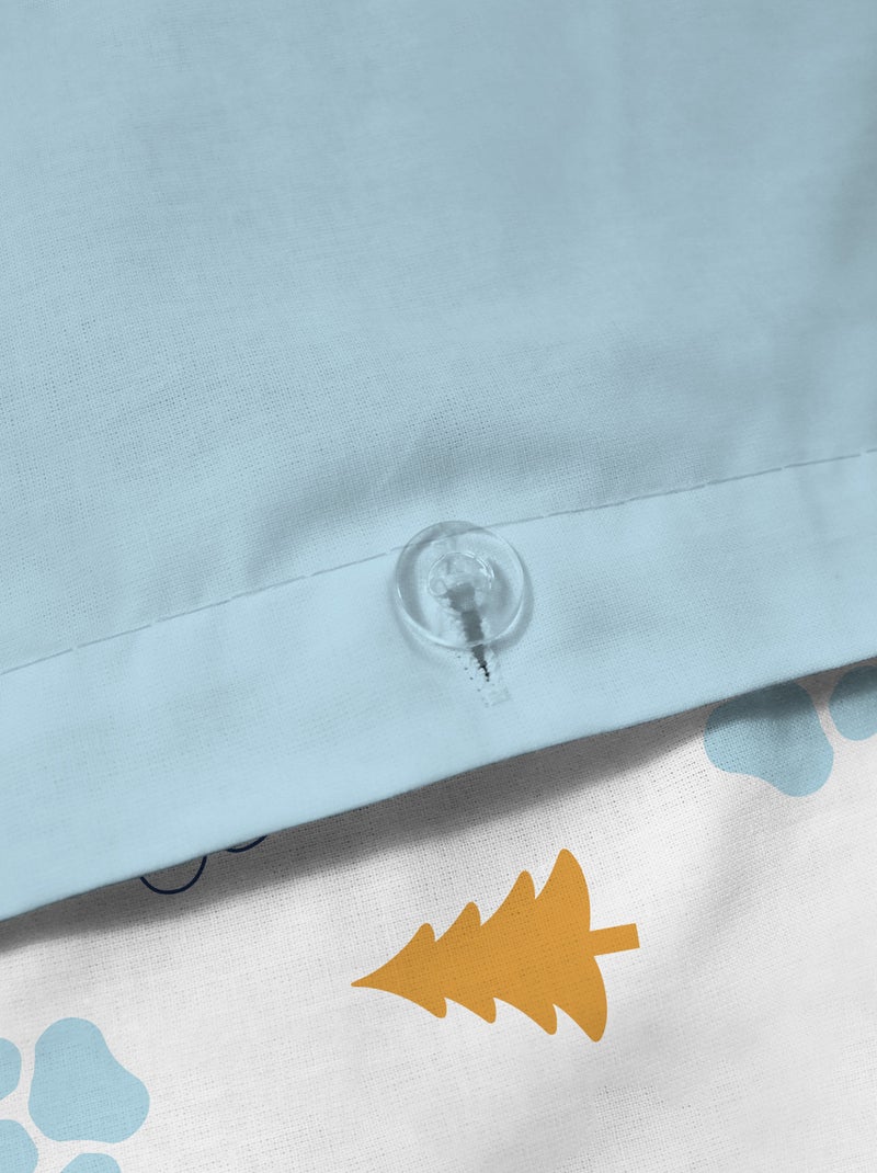 Conjunto de cama 1 pessoa 2 peças 'Patrulha Pata': capa de edredão + 1 fronha Azul - Kiabi