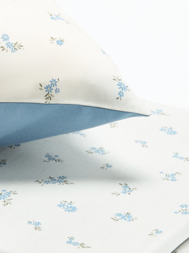 Conjunto de cama (150 x 220 cm) - Kiabi Home Azul - Kiabi